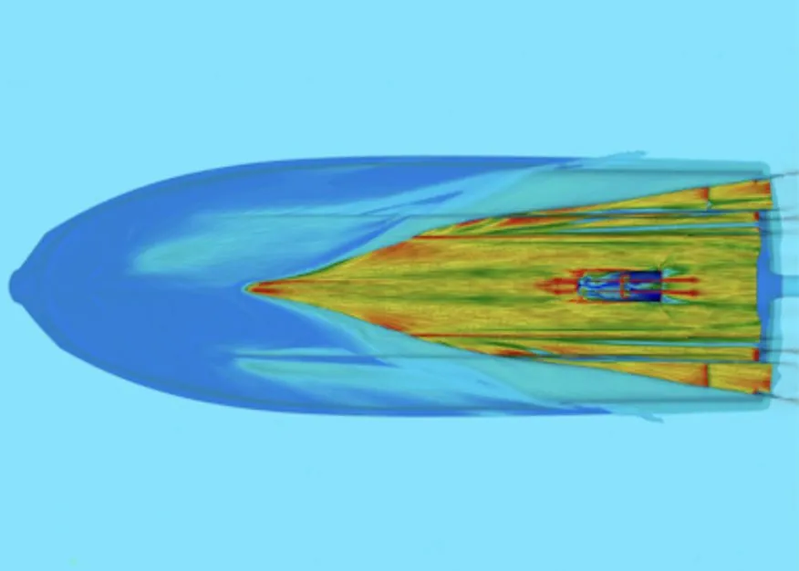 Pression sur le fond de coque, simulation